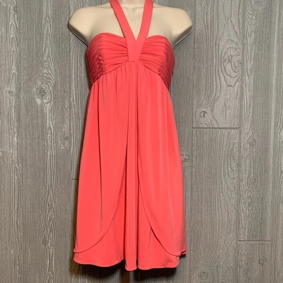 Laundry by Design Coral Stretch Halter Dress 2 - Picture 1 of 7